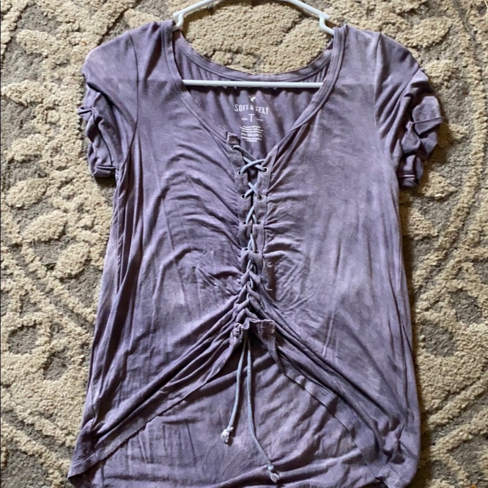 Are purple tie cinch top